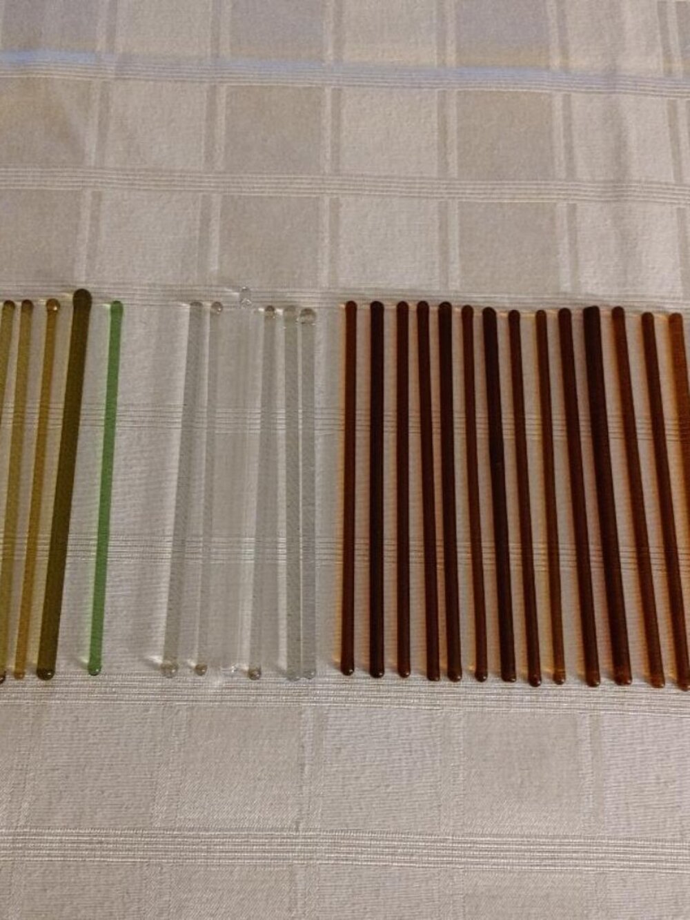 Vintage Colored Glass Cocktail Sizzle Stirrers